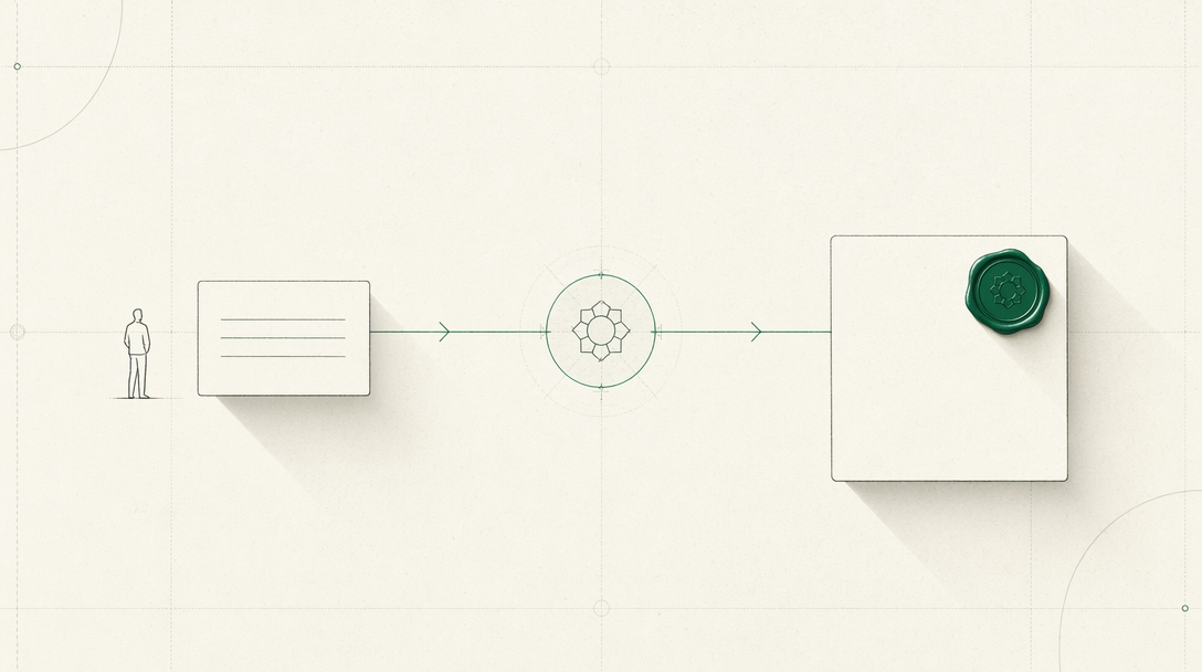 Submission flow — from a developer through attestor to a published on-chain proof